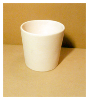 Горшок керамический белый №1